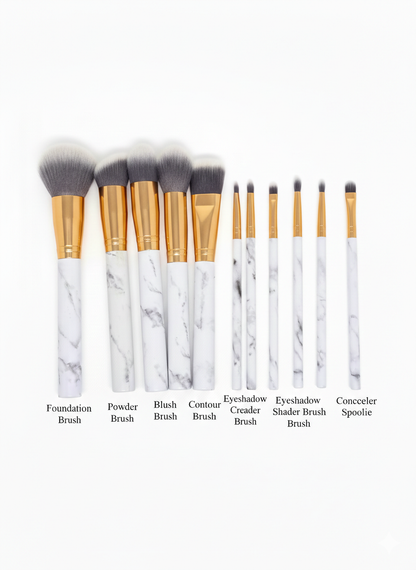 CNC 10 Piece Makeup Brushes Set